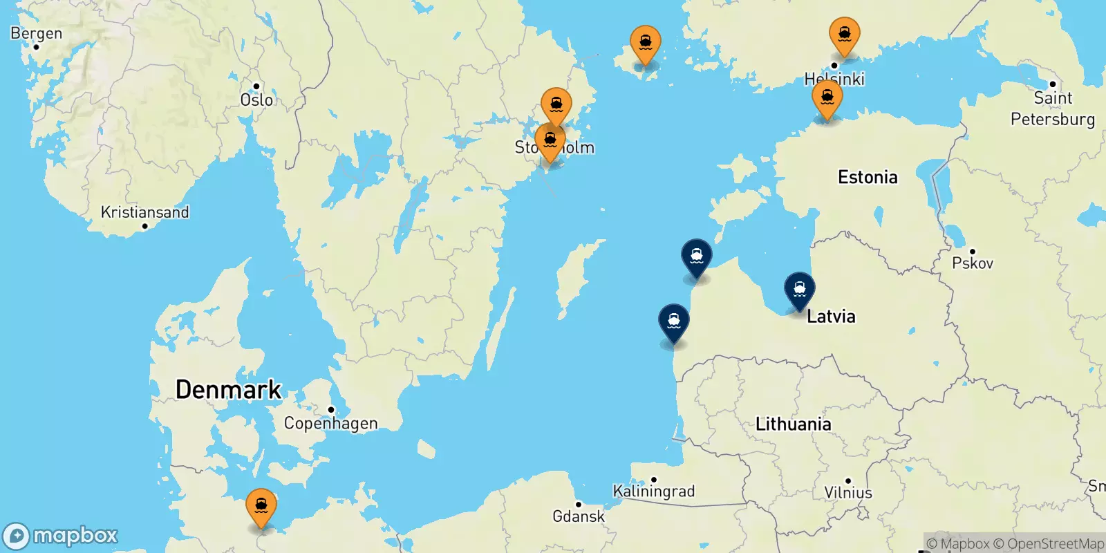 Ferries to Latvia