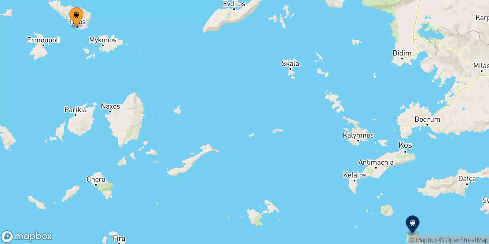 Ferries from Tinos to Tilos