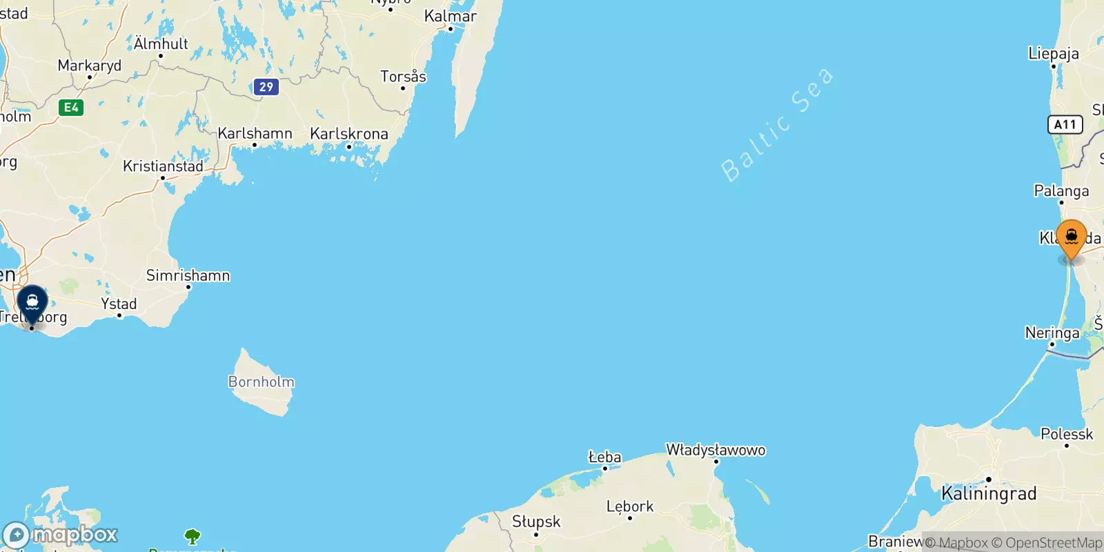 Ferries from Lithuania to Trelleborg