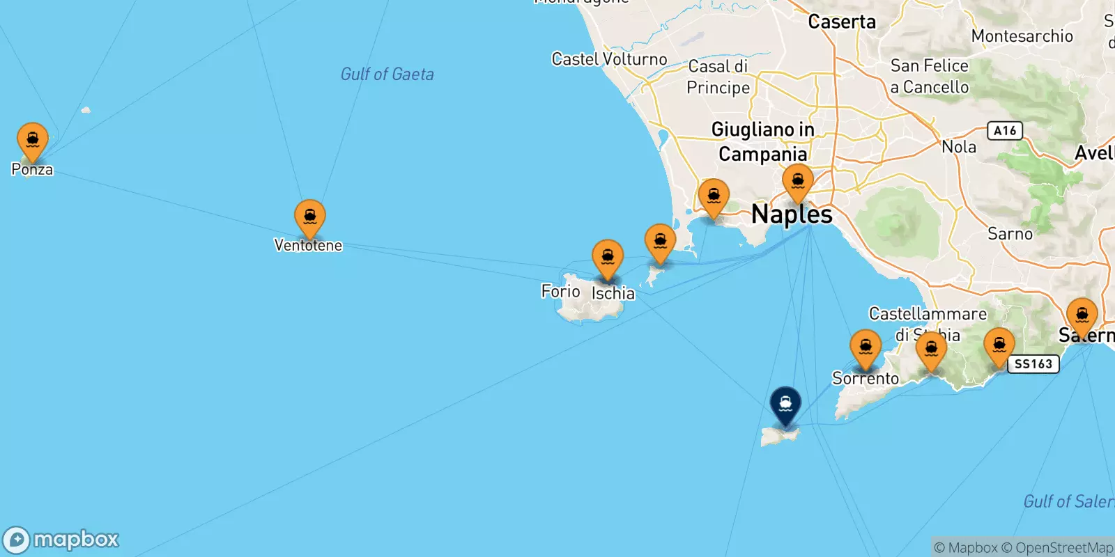 Ferries to Gulf Of Naples