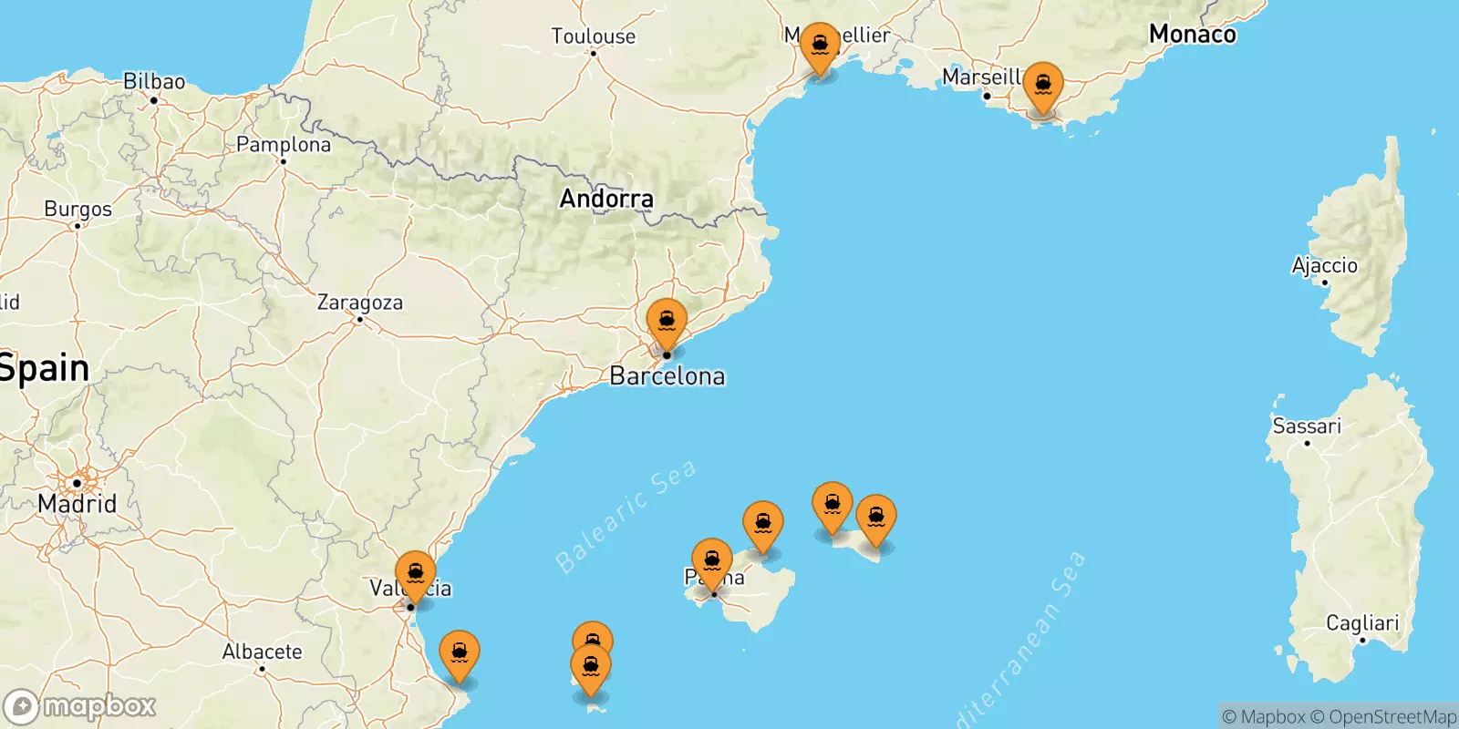 Ferries to the Balearic Islands