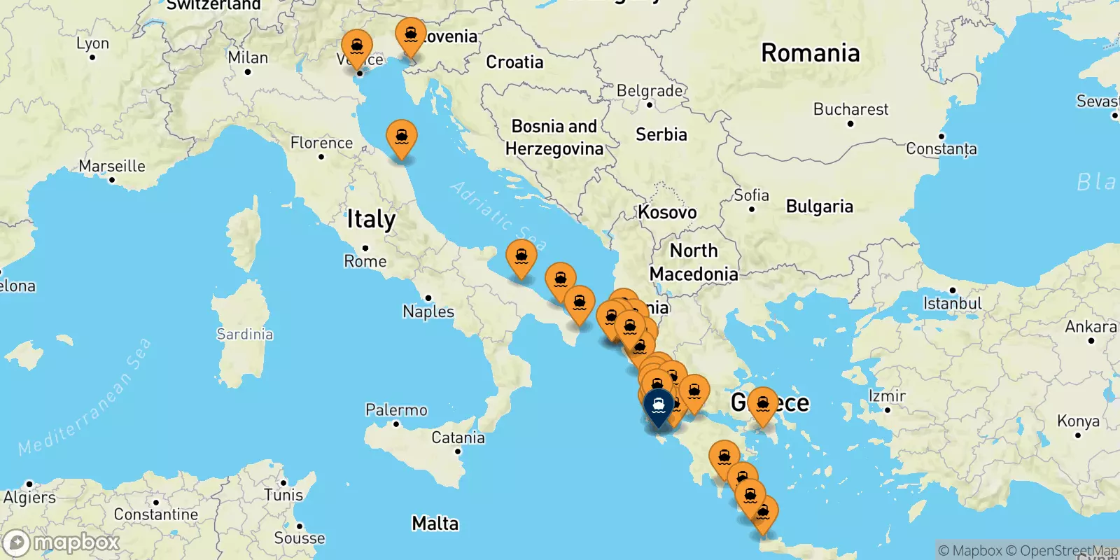 Ferries to the Ionian Islands