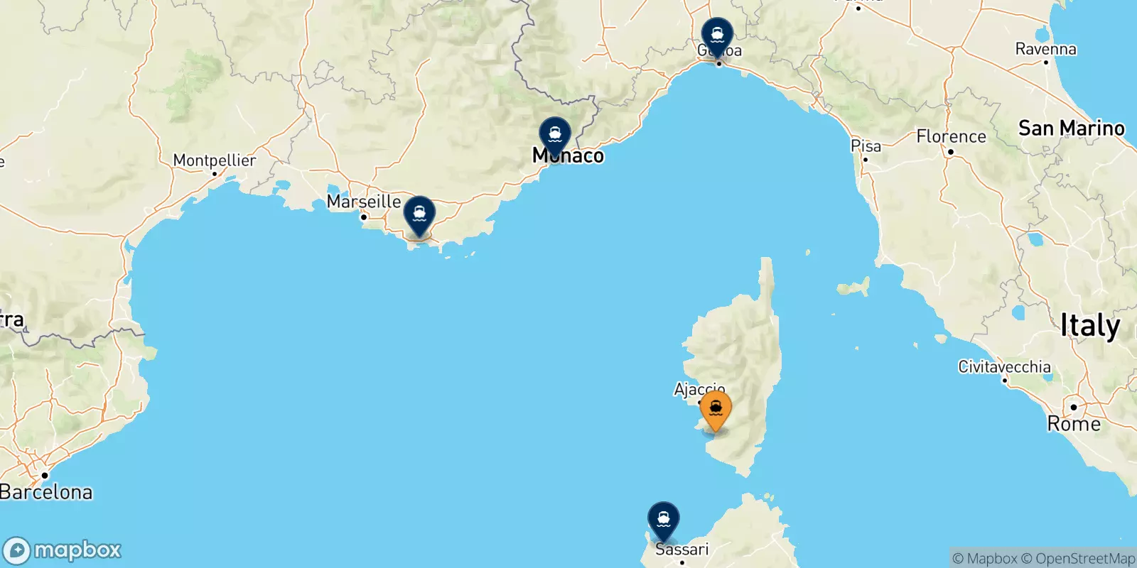 Ferries from Ajaccio