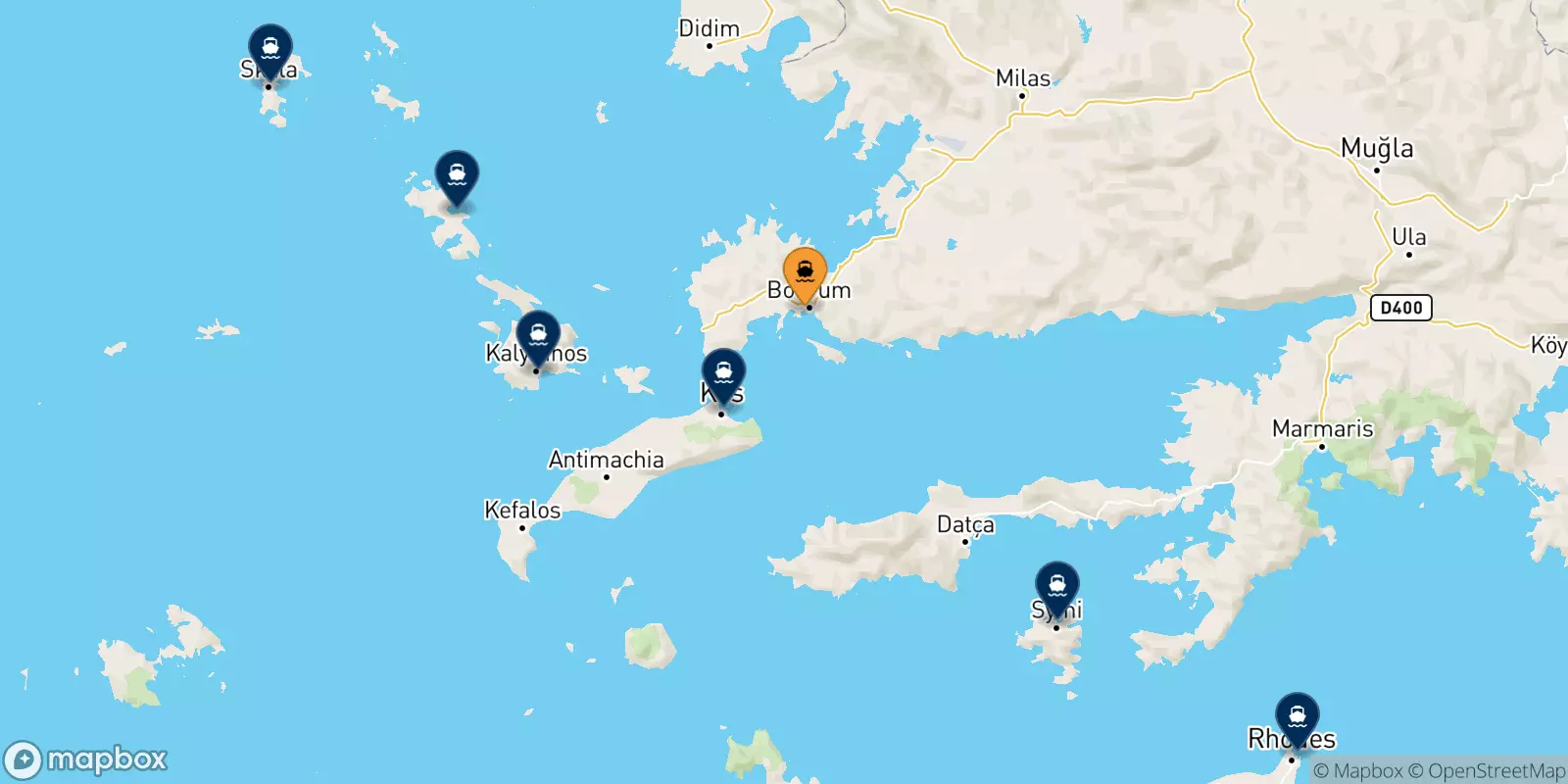 Ferries from Bodrum